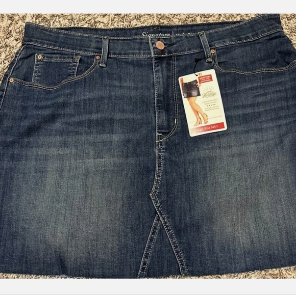 Signature by Levi Strauss Indigo High-Rise Skirt - Picture 1 of 8